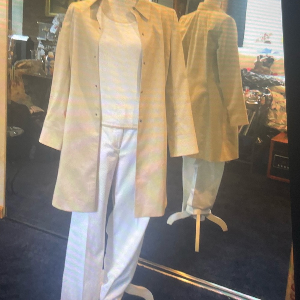 TAHARI SUMMER 3-PCS PANTS SUIT